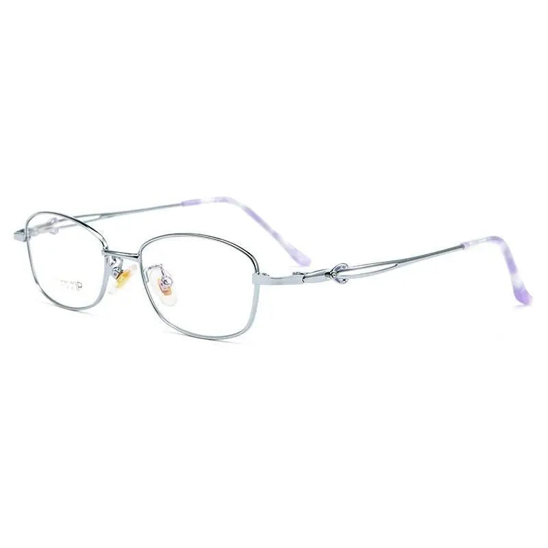 Women's Square Full Rim Titanium Prescription Glasses 3531ti — view 4 | Rx Spectacle