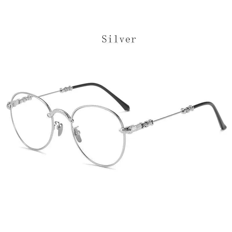 Unisex Oval Full Rim Alloy Reading Glasses 9003 — view 4 | Rx Spectacle