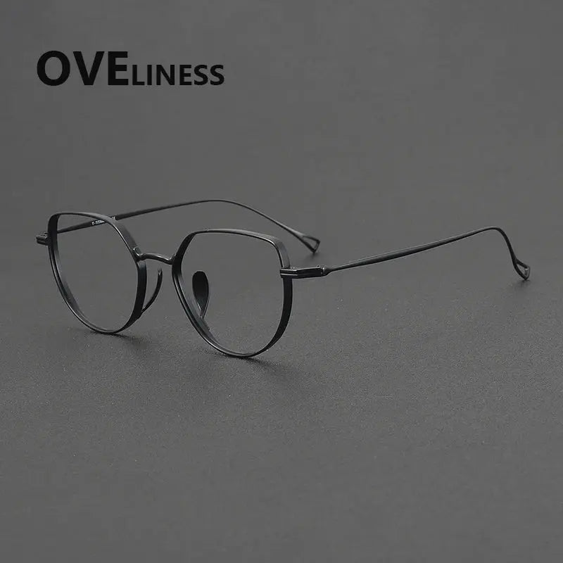 Unisex Cat Eye Full Rim Titanium Prescription Glasses 643002 — view 4 | Rx Spectacle