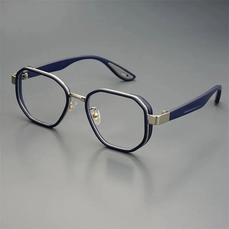 Men's Polygon Full Rim Titanium Prescription Glasses 100200 — view 4 | Rx Spectacle