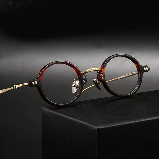 Unisex Round Full Rim Titanium Prescription Glasses 65956 — view 1 | Rx Spectacle