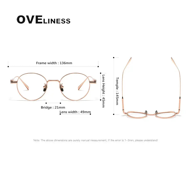 Women's Round Full Rim Titanium Prescription Glasses 980983 — view 2 | Rx Spectacle