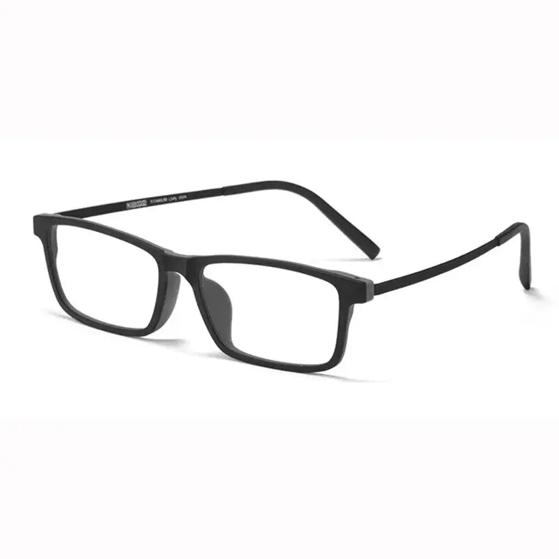Unisex Square Full Rim Titanium Prescription Glasses 88369 — view 5 | Rx Spectacle