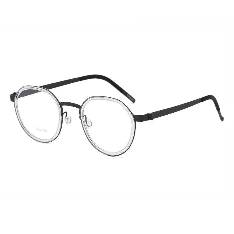Women's Oval Full Rim Titanium Prescription Glasses 97592 — view 6 | Rx Spectacle