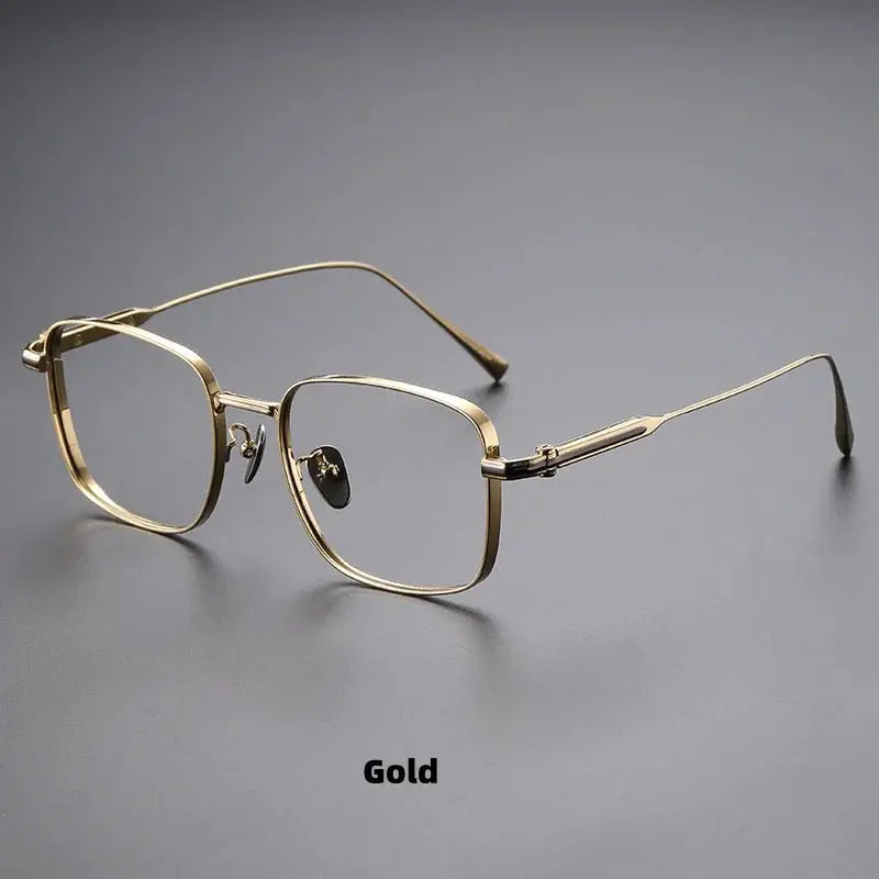 Men's Square Full Rim Titanium Prescription Glasses 809841 — view 5 | Rx Spectacle