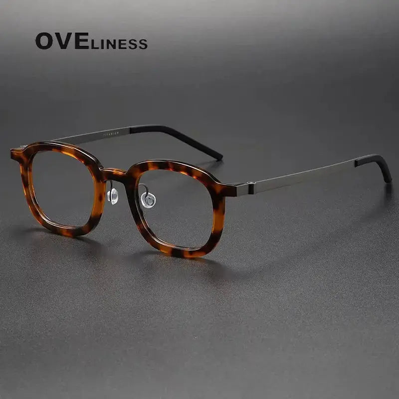 Unisex Square Full Rim Titanium Prescription Glasses 361050 — view 4 | Rx Spectacle
