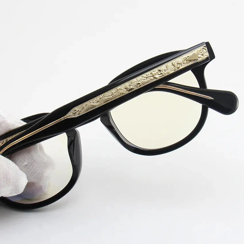 Unisex Round Full Rim Acetate Prescription Glasses 602504 — view 6 | Rx Spectacle