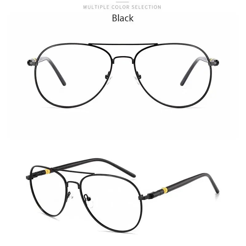 Men's Oval Full Rim Alloy Double Bridge Prescription Glasses 209000 — view 5 | Rx Spectacle