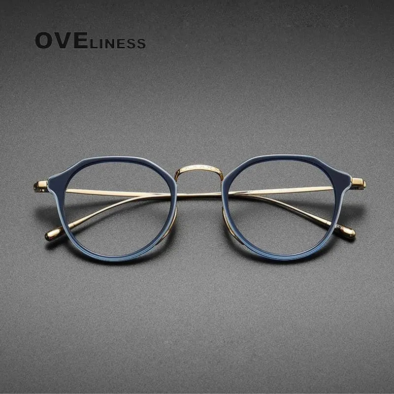 Unisex Square Full Rim Titanium Oversized Prescription Glasses 1113 — view 7 | Rx Spectacle