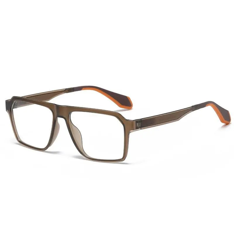 Men's Square Full Rim Titanium Sports Glasses 02004 — view 6 | Rx Spectacle