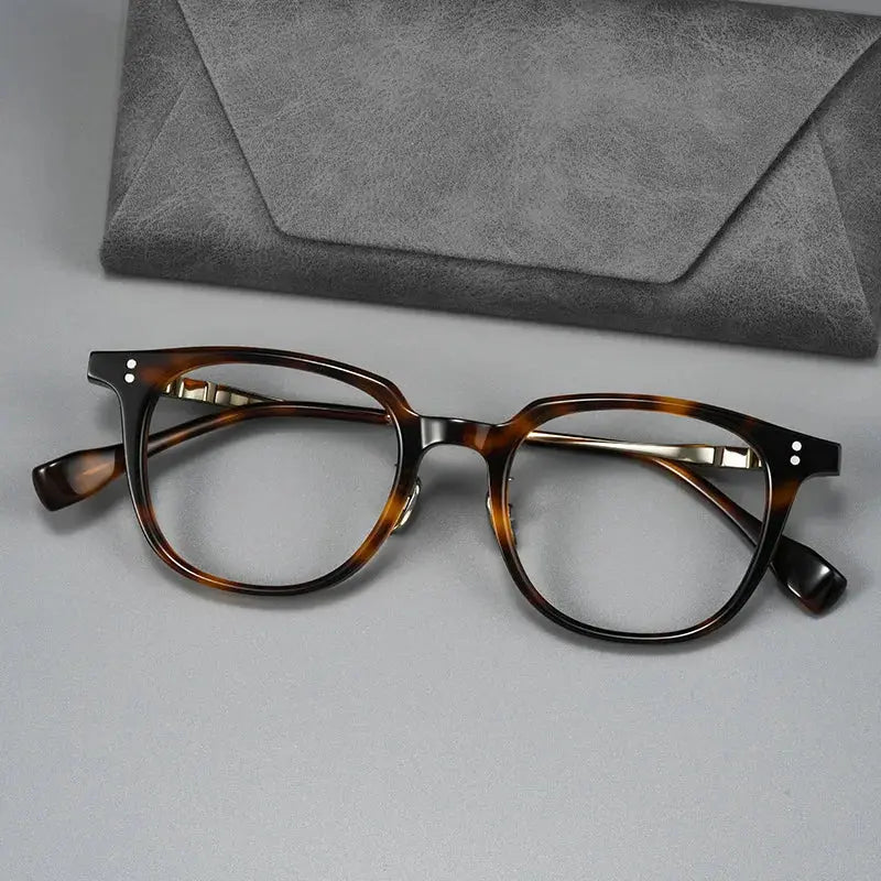 Unisex Square Full Rim Titanium Prescription Glasses 368150 — view 1 | Rx Spectacle