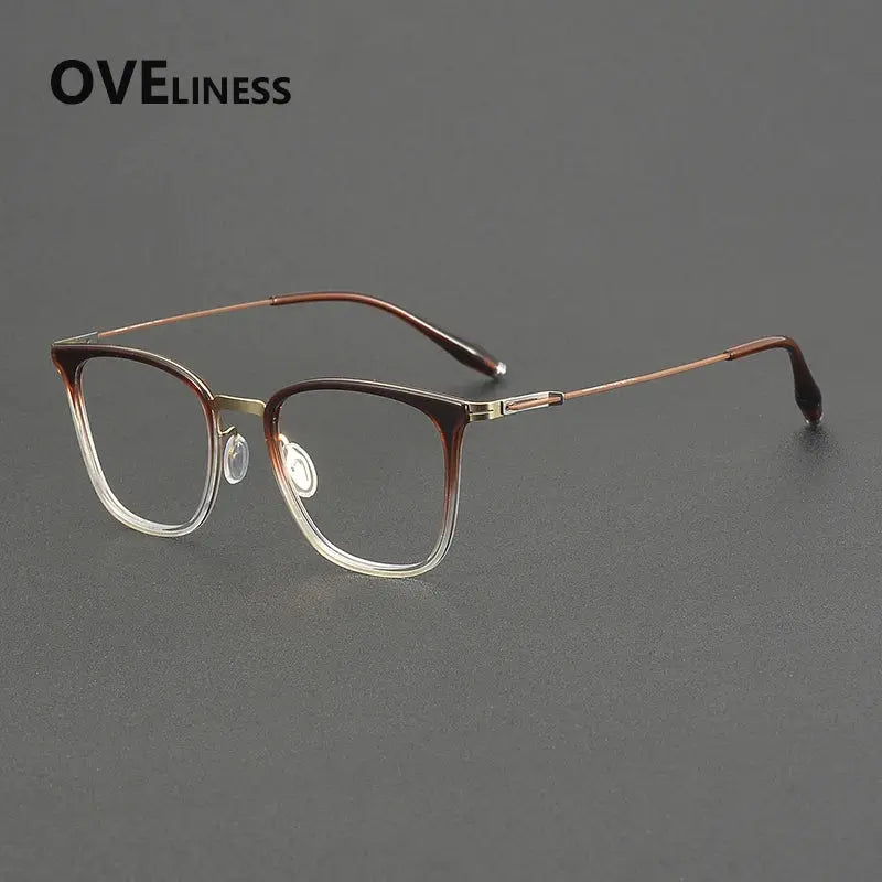 Women's Square Full Rim Titanium Prescription Glasses 22507 — view 5 | Rx Spectacle