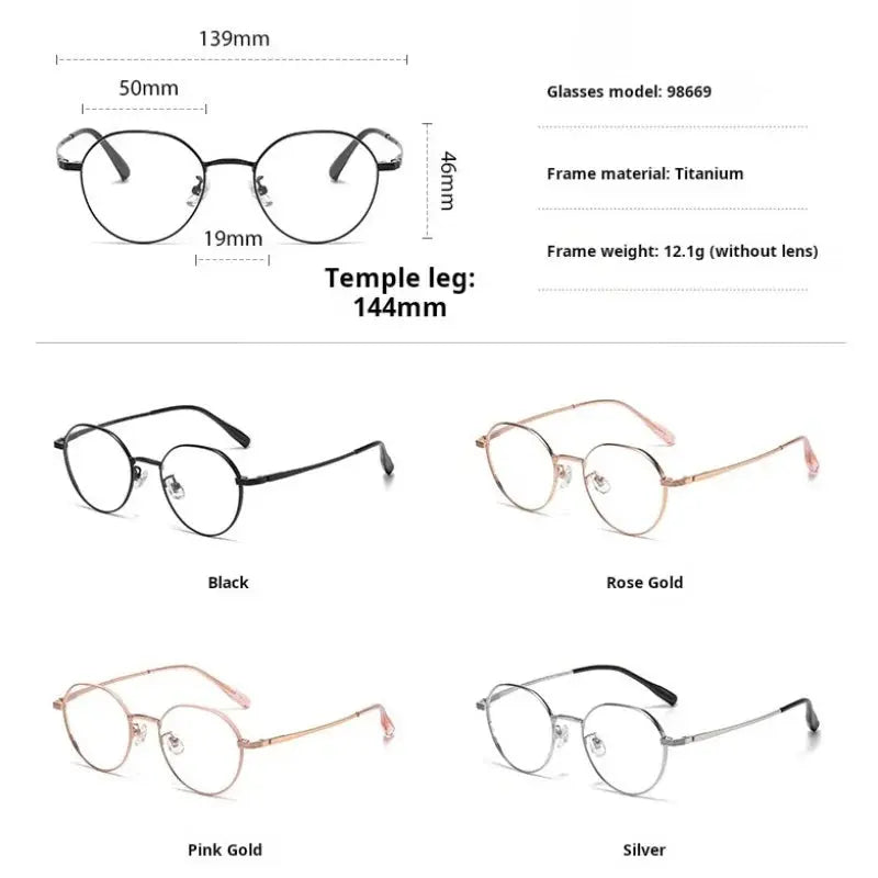 Unisex Polygon Full Rim Titanium Flat Top Prescription Glasses 98669 — view 2 | Rx Spectacle
