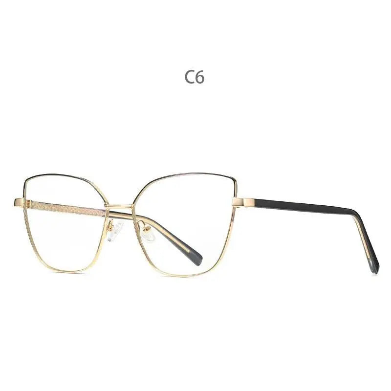 Women's Cat Eye Full Rim Titanium Prescription Glasses 3002 — view 4 | Rx Spectacle