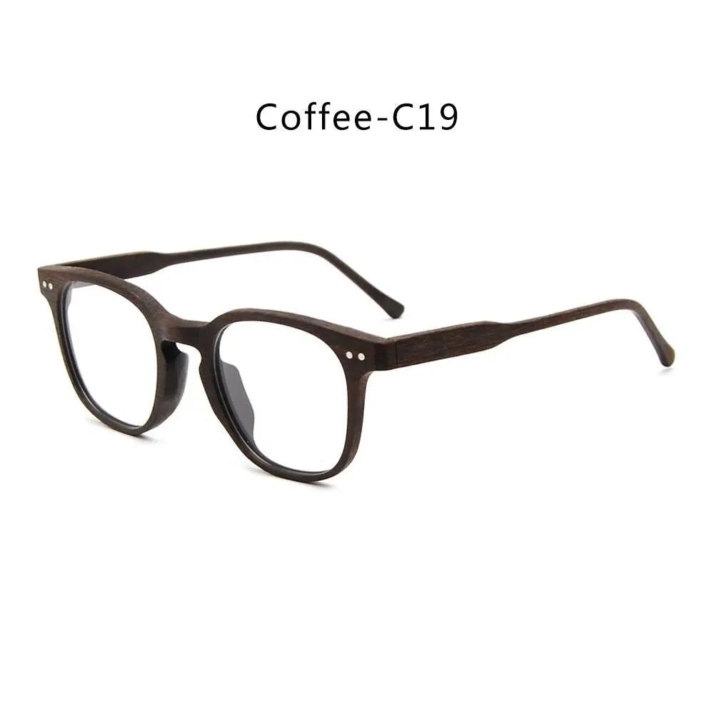 Men's Square Full Rim Wood Prescription Glasses M9205 — view 5 | Rx Spectacle