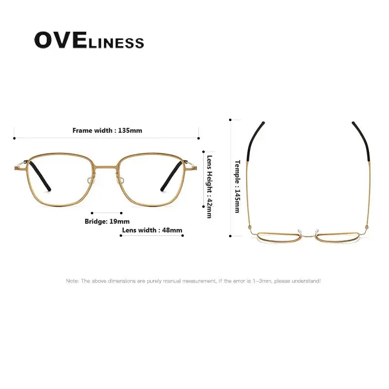 Women's Polygon Full Rim Titanium Prescription Glasses 55304 — view 2 | Rx Spectacle