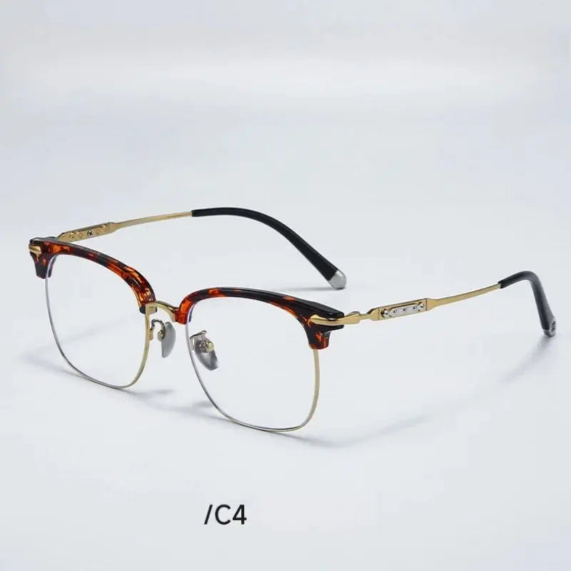 Unisex Square Full Rim Titanium Prescription Glasses 122214 — view 3 | Rx Spectacle