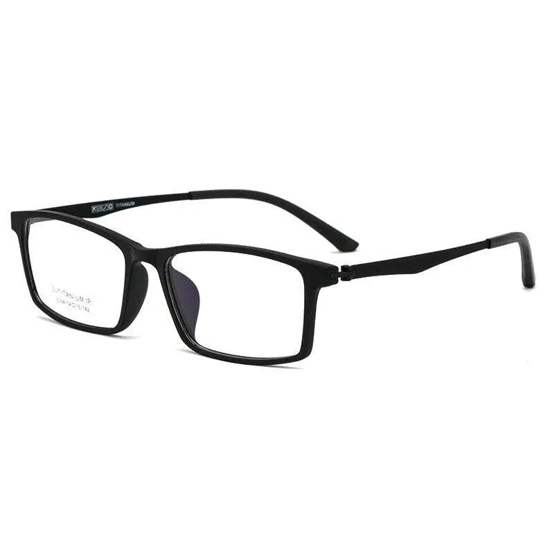 Unisex Square Full Rim Titanium Prescription Glasses 023094 — view 4 | Rx Spectacle