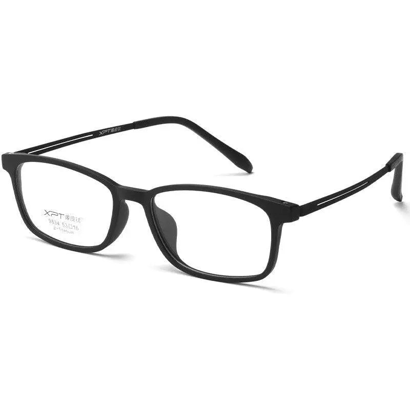 Unisex Square Full Rim Titanium Prescription Glasses 9834XP — view 12 | Rx Spectacle