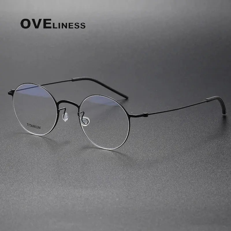 Women's Oval Full Rim Titanium Prescription Glasses 395504 — view 6 | Rx Spectacle