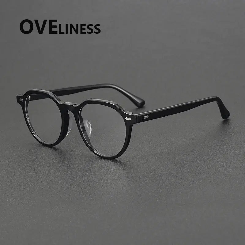 Unisex Oval Full Rim Acetate Prescription Glasses 88098 — view 6 | Rx Spectacle