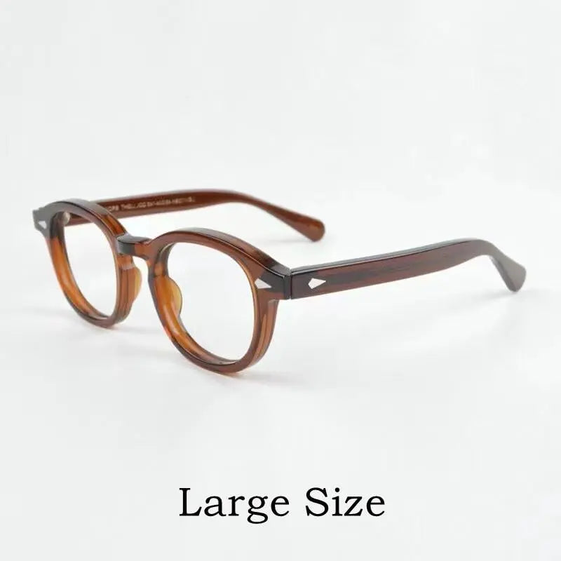 Unisex Round Full Rim Acetate Prescription Glasses Y1915 — view 9 | Rx Spectacle