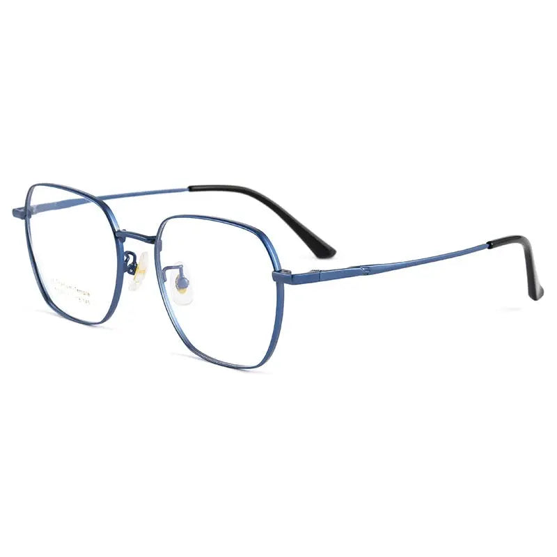 Women's Polygon Full Rim Titanium Prescription Glasses 50589 — view 5 | Rx Spectacle