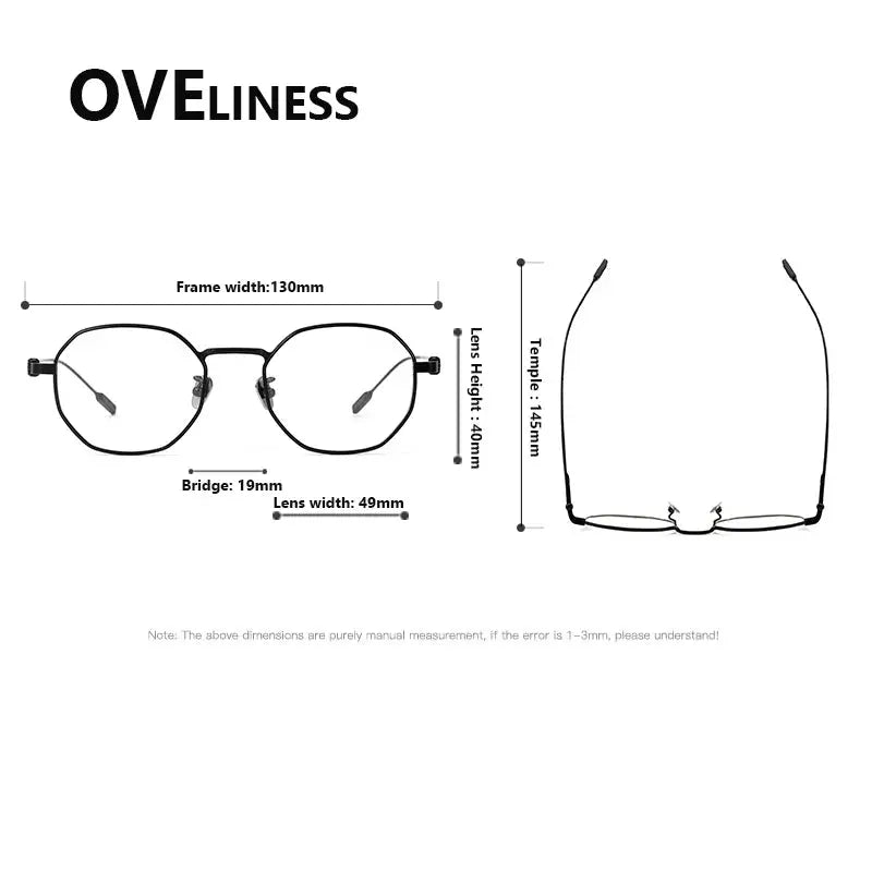 Women's Square Full Rim Titanium Prescription Glasses 872130 — view 2 | Rx Spectacle