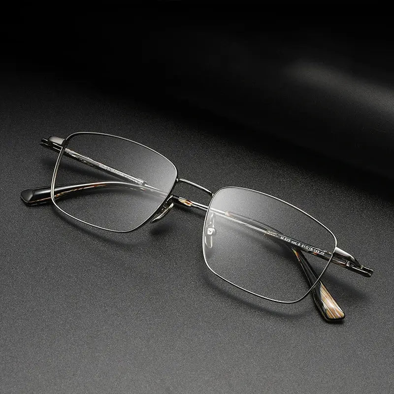 Unisex Square Full Rim Titanium Prescription Glasses 366825 — view 1 | Rx Spectacle