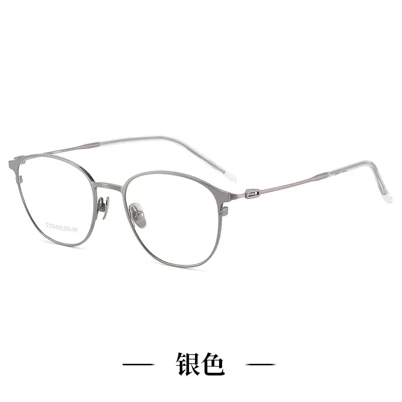 Women's Oval Full Rim Titanium Prescription Glasses 81481 — view 6 | Rx Spectacle