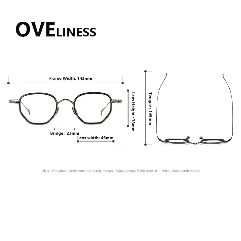 Unisex Square Full Rim Titanium Prescription Glasses 641235 — view 2 | Rx Spectacle
