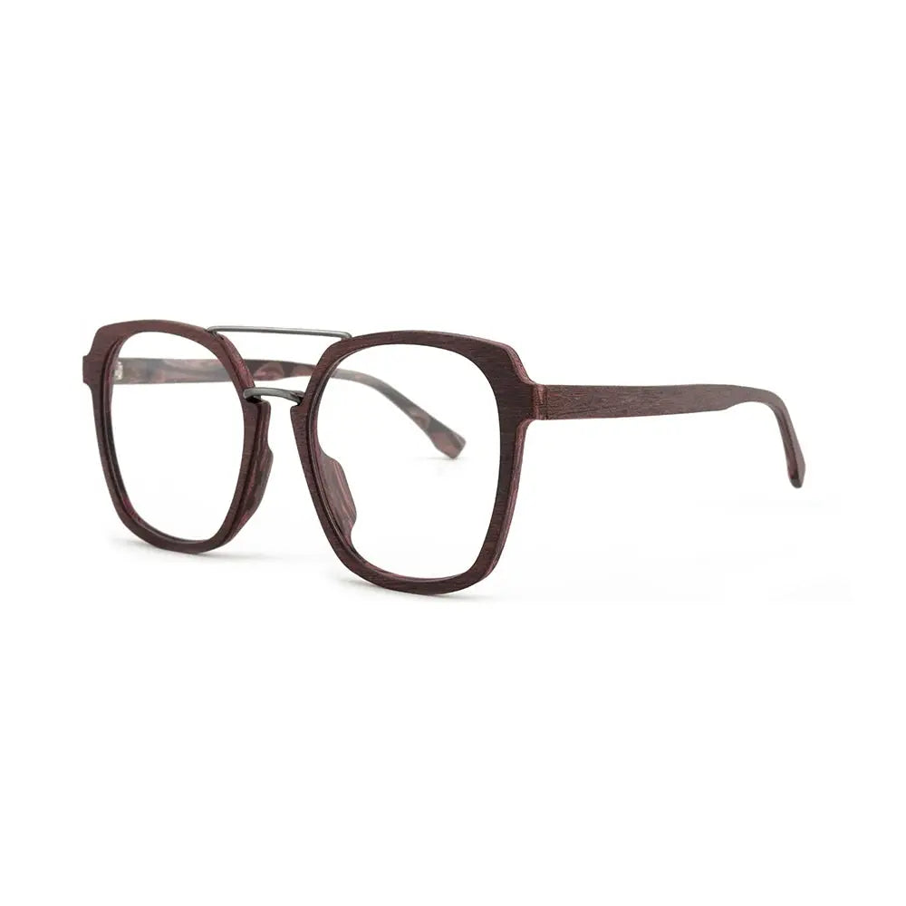 Unisex Square Full Rim Titanium Double Bridge Prescription Glasses 86107 — view 5 | Rx Spectacle