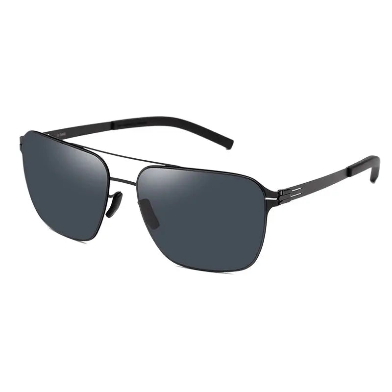 Men's Square Full Rim Stainless Steel Prescription Glasses 491759 — view 5 | Rx Spectacle