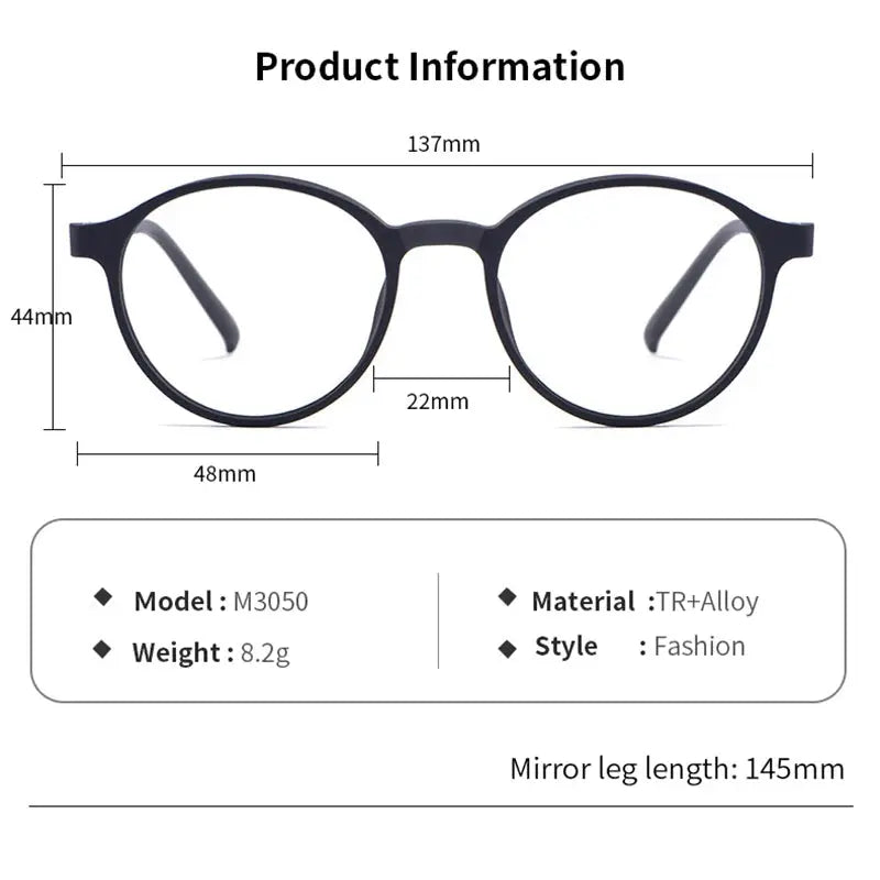 Women's Round Full Rim TR90 Prescription Glasses 723050 — view 2 | Rx Spectacle