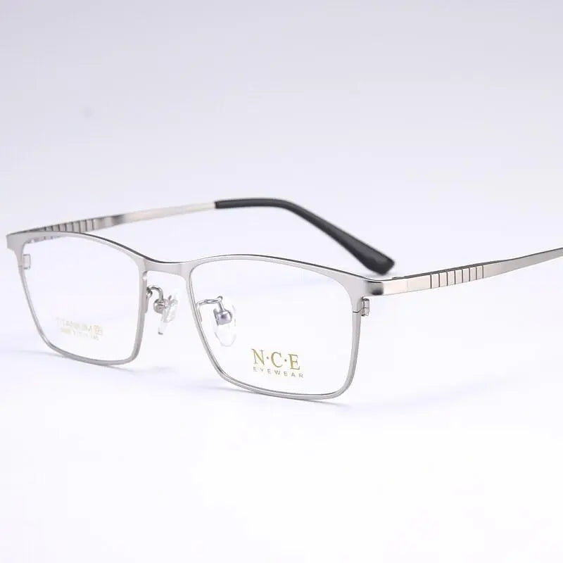 Unisex Square Full Rim Titanium Prescription Glasses 5000 — view 2 | Rx Spectacle
