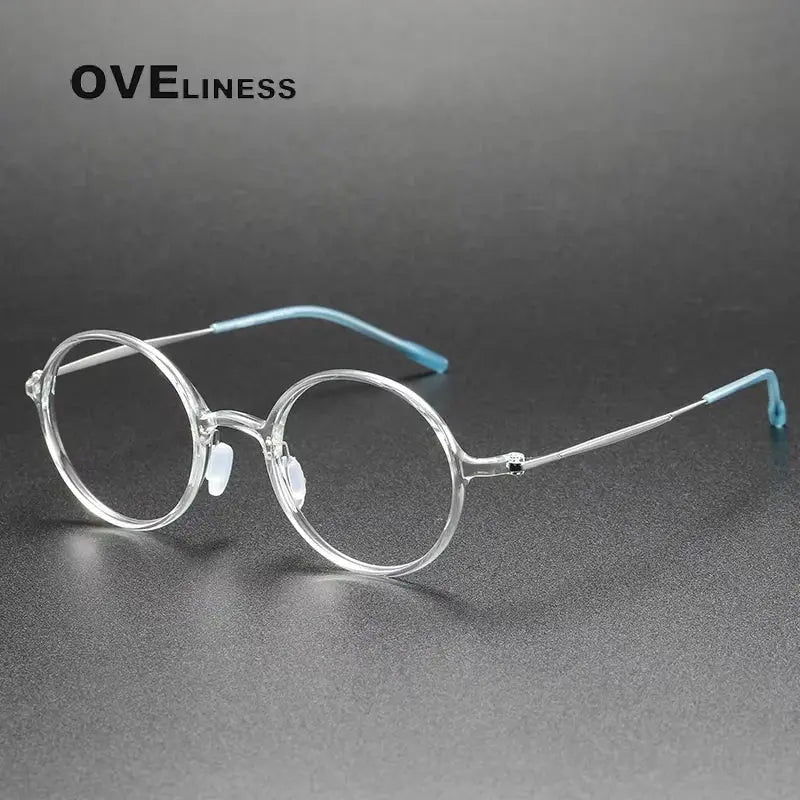 Women's Round Full Rim Titanium Prescription Glasses 88635 — view 3 | Rx Spectacle