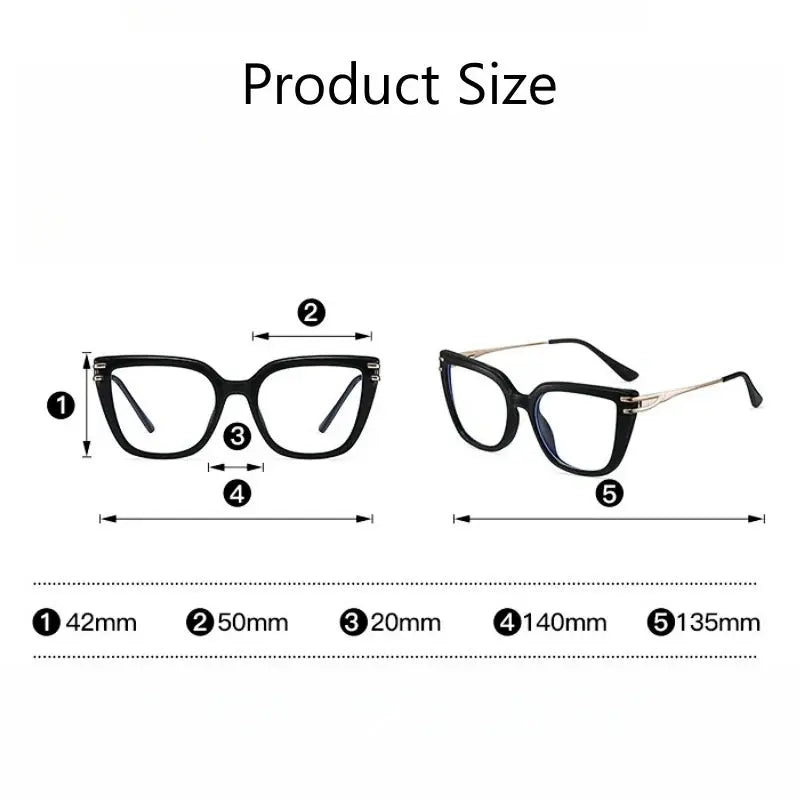 Women's Cat Eye Full Rim TR90 Prescription Glasses 87314 — view 2 | Rx Spectacle