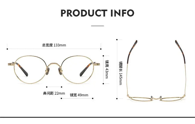 Women's Oval Full Rim Titanium Prescription Glasses 27501 — view 2 | Rx Spectacle