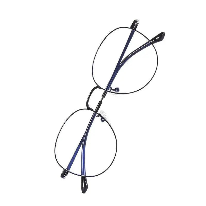 Unisex Round Full Rim Alloy Prescription Glasses 8901 — view 9 | Rx Spectacle