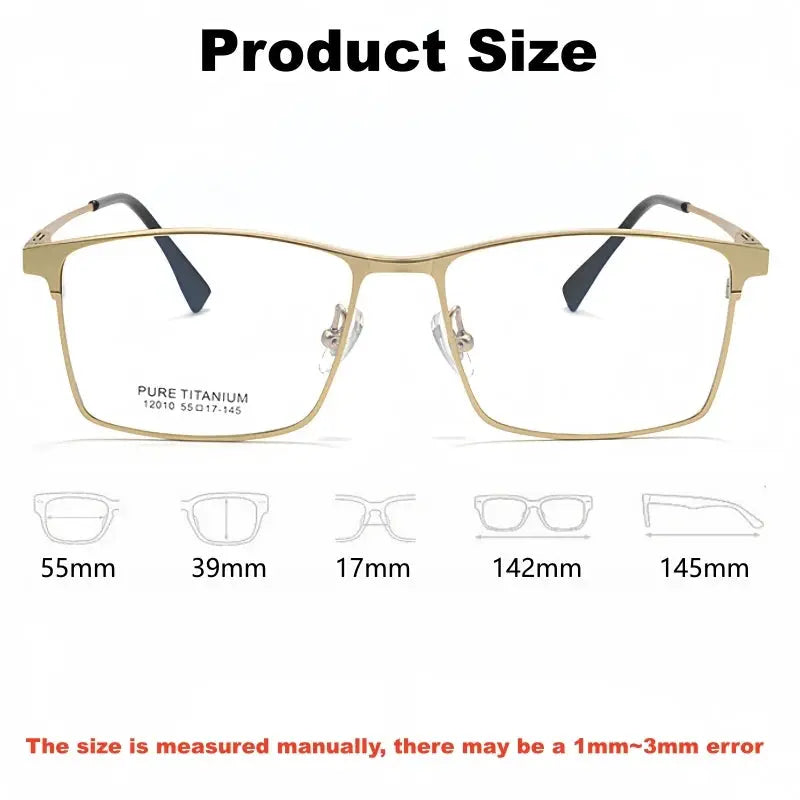 Men's Browline Full Rim Titanium Prescription Glasses 612010 — view 2 | Rx Spectacle