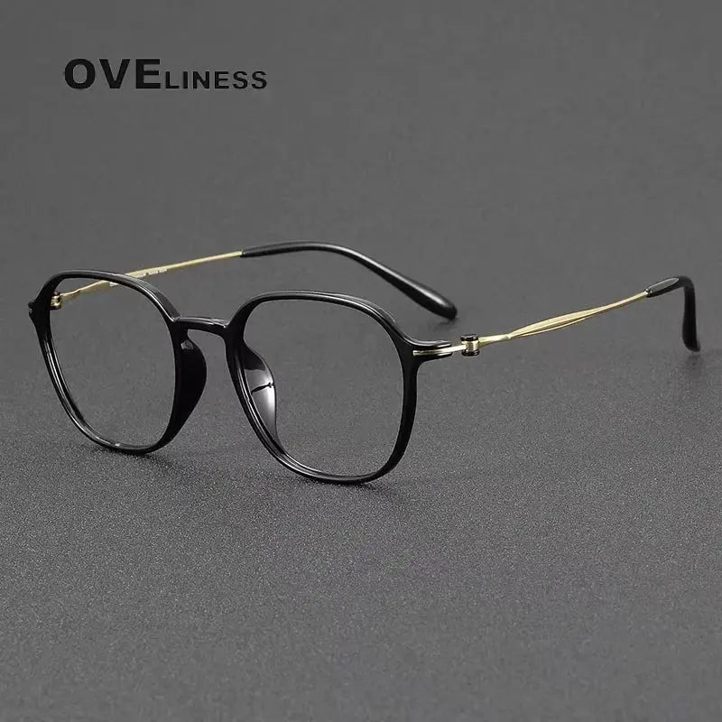 Women's Square Full Rim Titanium Prescription Glasses 86652 — view 7 | Rx Spectacle