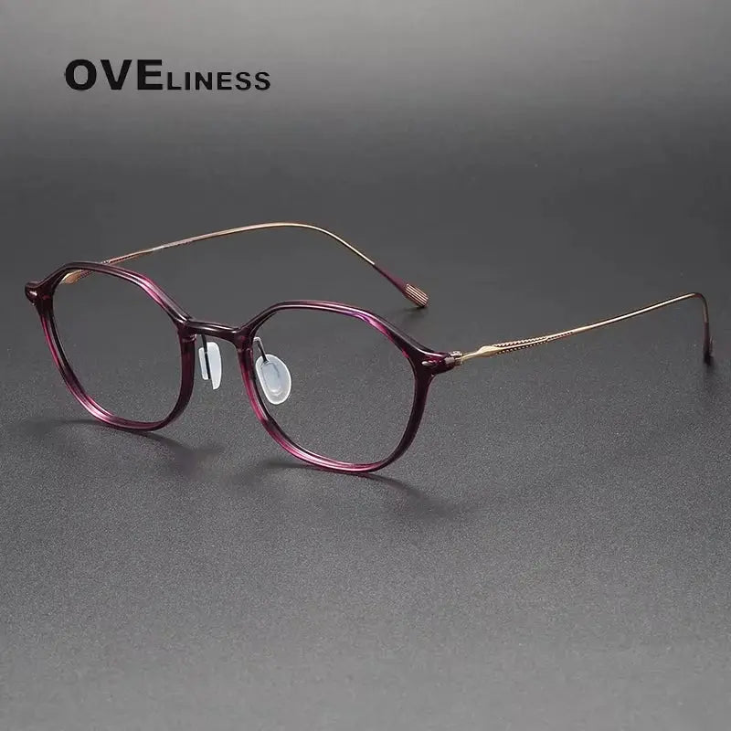 Women's Oval Full Rim Titanium Prescription Glasses 328651 — view 6 | Rx Spectacle