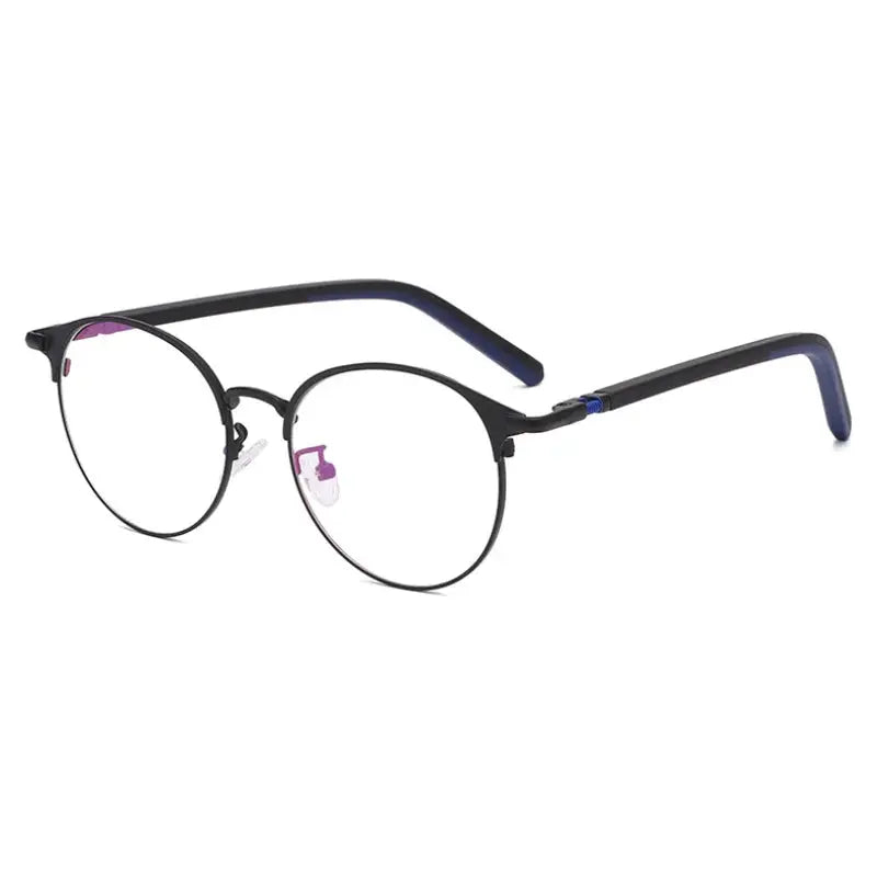 Women's Round Full Rim Stainless Steel Prescription Glasses 78216 — view 3 | Rx Spectacle