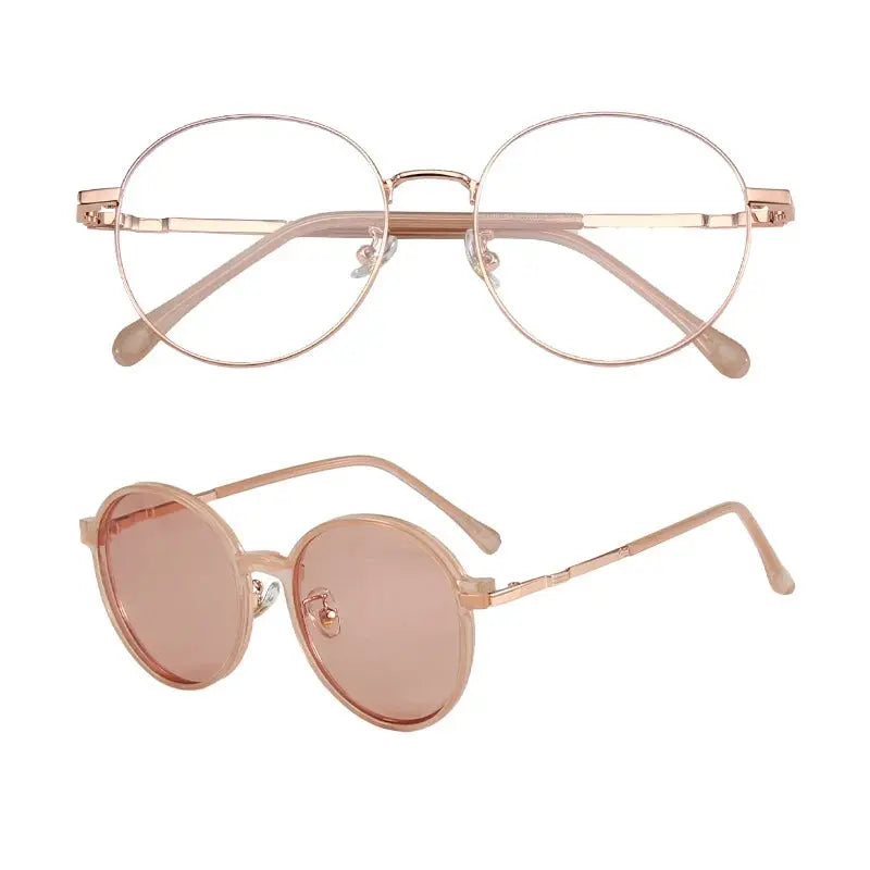 Unisex Round Full Rim Alloy Clip-On Prescription Glasses Y1106 — view 8 | Rx Spectacle