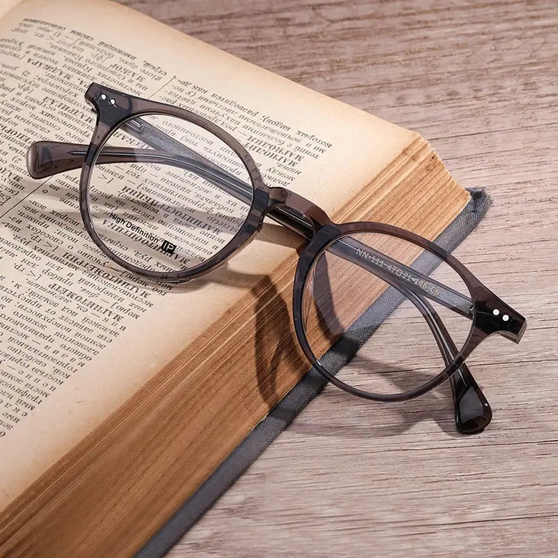 Women's Round Full Rim Acetate Prescription Glasses 934111 — view 4 | Rx Spectacle