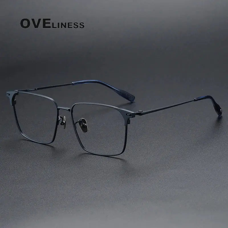 Unisex Square Full Rim Titanium Prescription Glasses 381006 — view 5 | Rx Spectacle