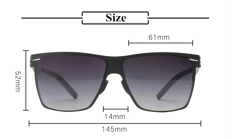 Men's Square Full Rim Stainless Steel Prescription Glasses 521461 — view 9 | Rx Spectacle