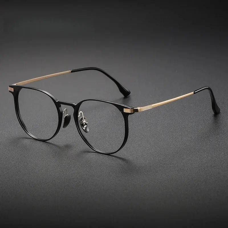 Unisex Round Full Rim Titanium Prescription Glasses 20250 — view 5 | Rx Spectacle