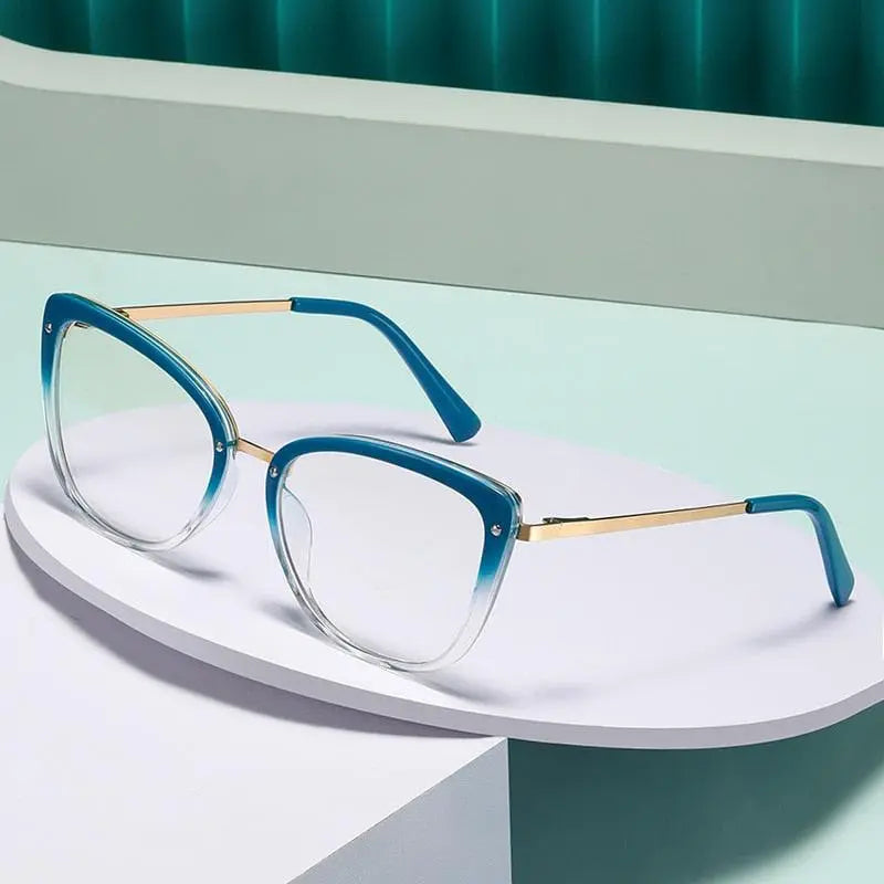 Women's Cat Eye Full Rim TR90 Prescription Glasses 2076 — view 9 | Rx Spectacle