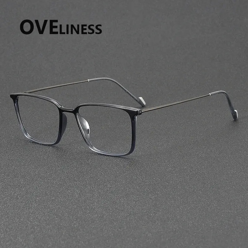 Women's Square Full Rim Titanium Prescription Glasses 92346 — view 3 | Rx Spectacle
